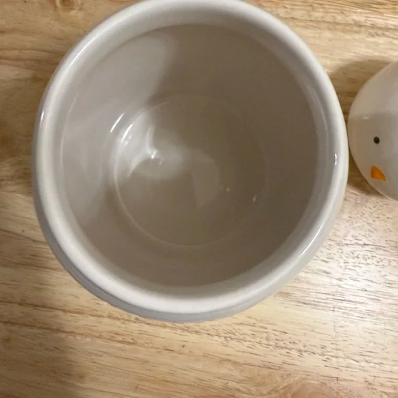 Rae Dunn White and Orange Peep Peep Chick Canister - Picture 3 of 5